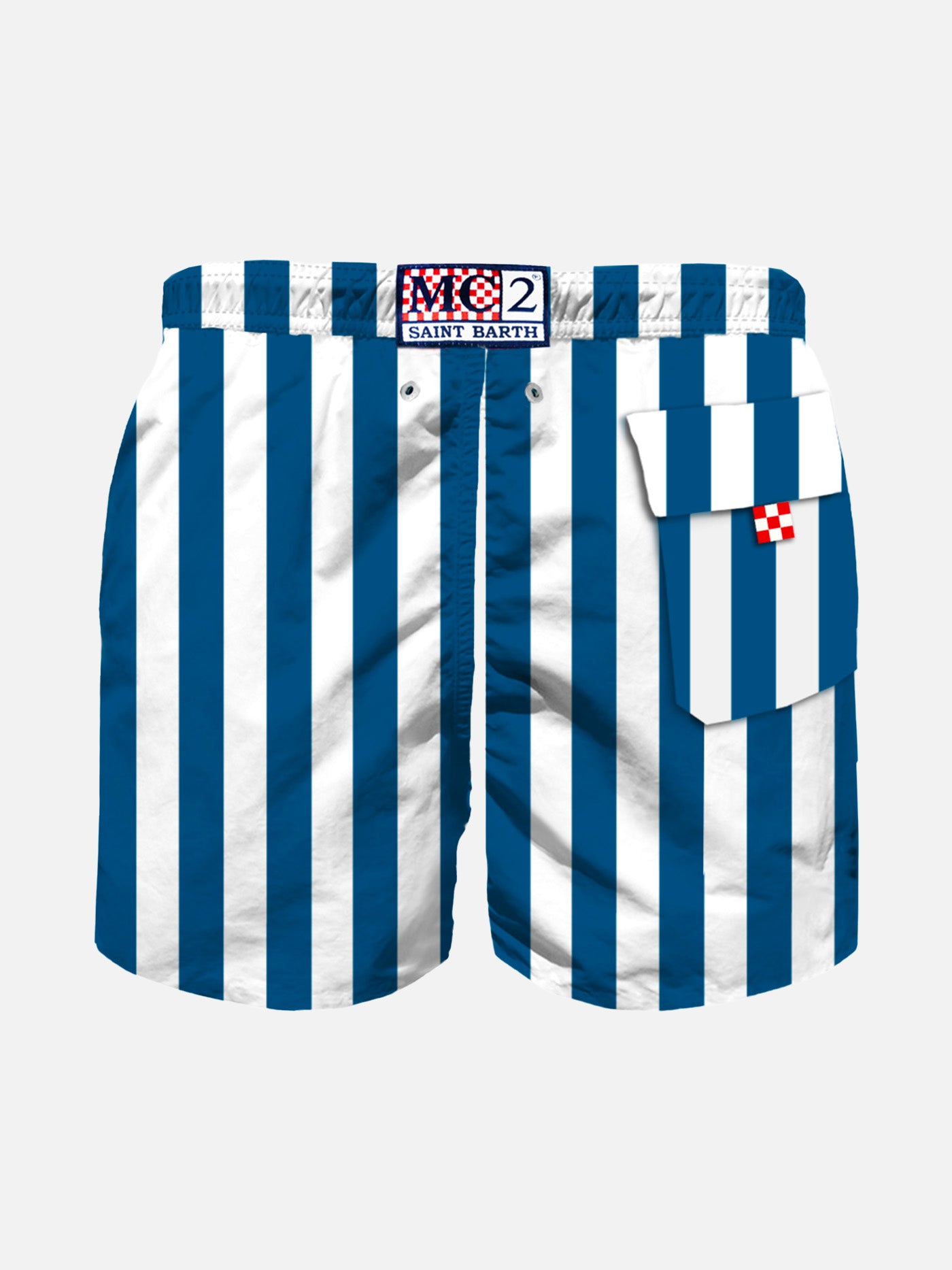 Costume da bagno da bambino a righe blu navy
