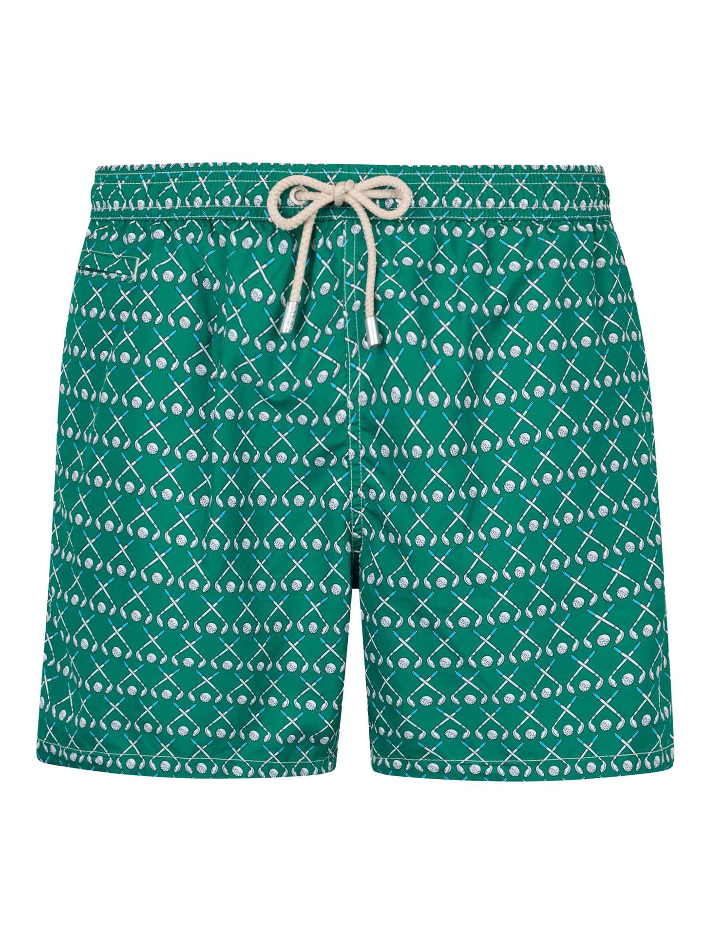 Man lightweight fabric swim-shorts Lighting Micro Fantasy with golf print - MC2 Saint Barth