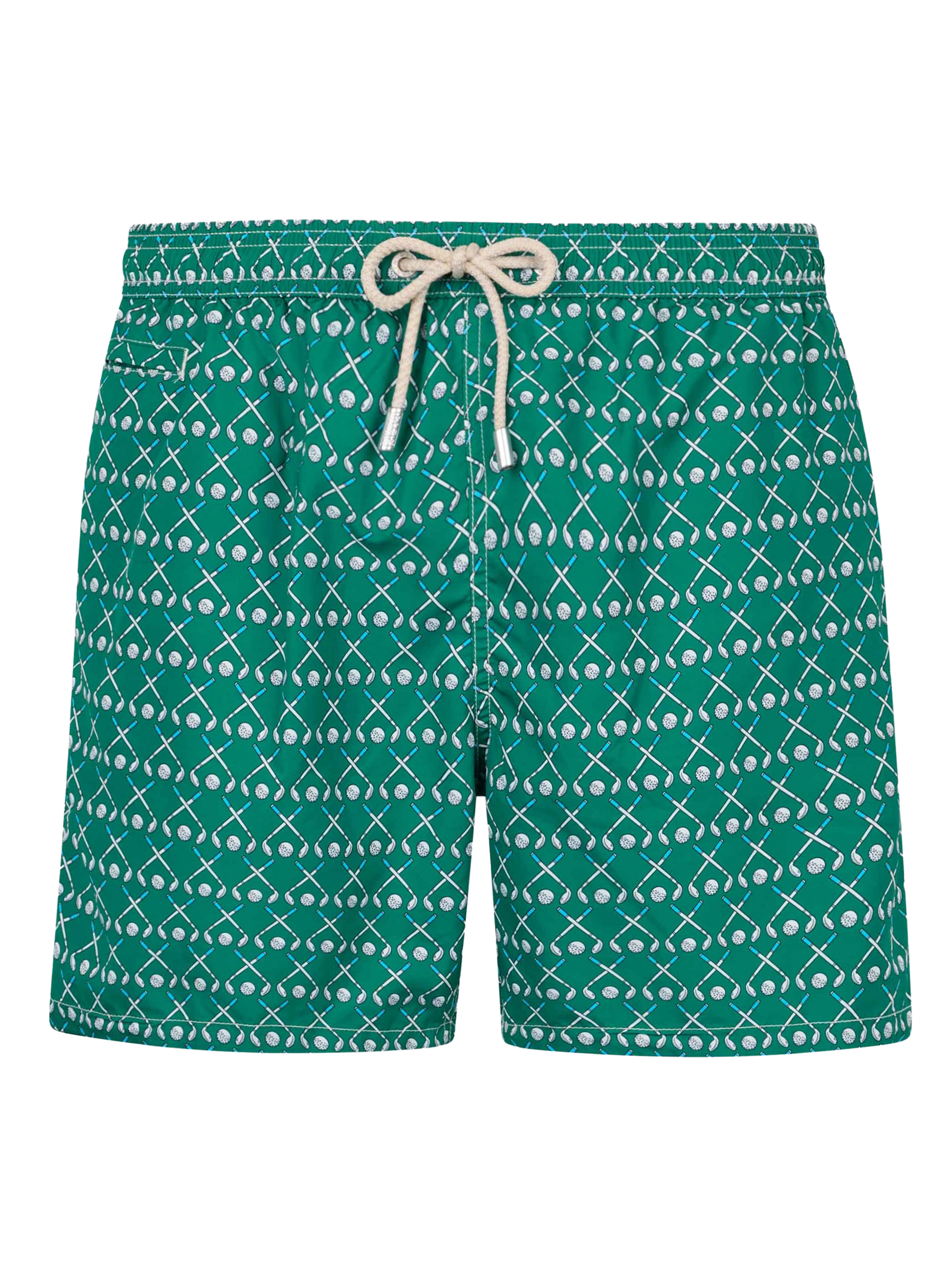 Man lightweight fabric swim-shorts Lighting Micro Fantasy with golf print - MC2 Saint Barth
