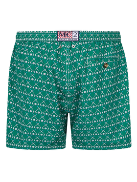 Man lightweight fabric swim-shorts Lighting Micro Fantasy with golf print - MC2 Saint Barth