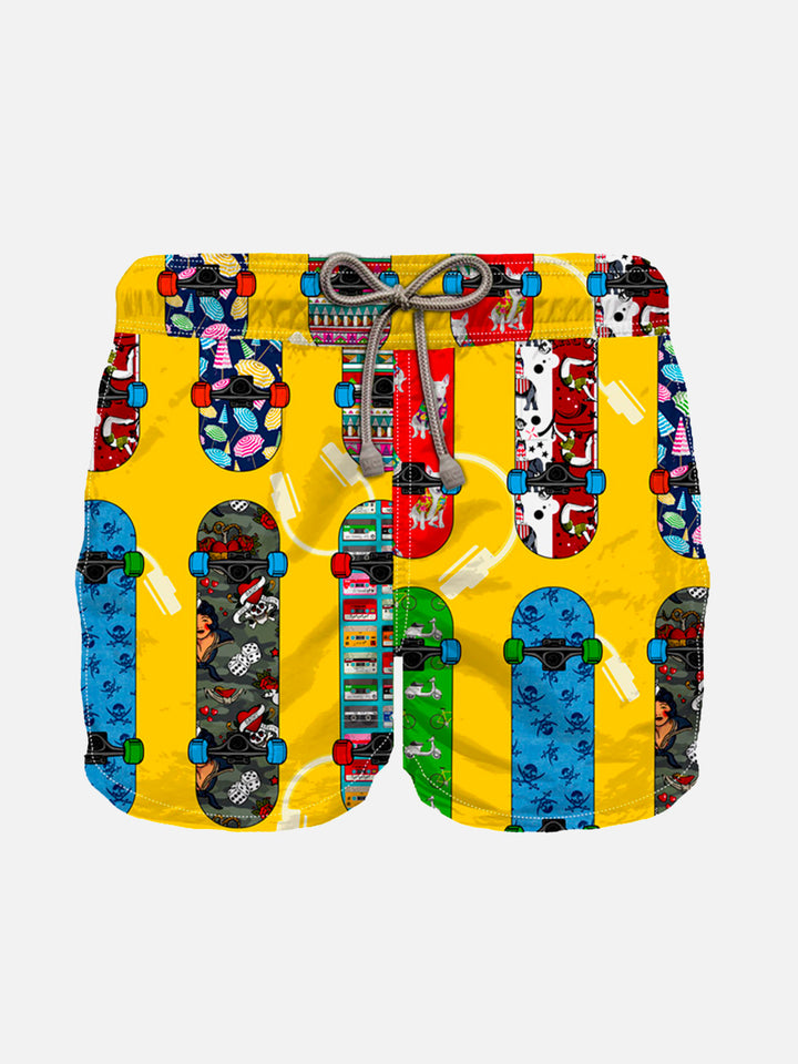 Boy swim shorts with Skateboard print - MC2 Saint Barth