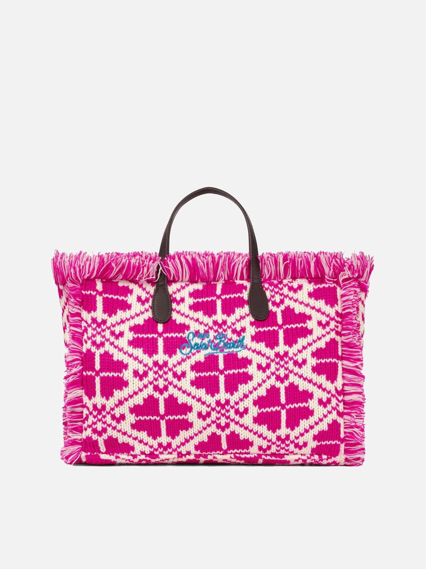 Colette wooly handbag with fair isle pattern