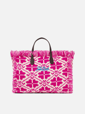 Colette wooly handbag with fair isle pattern