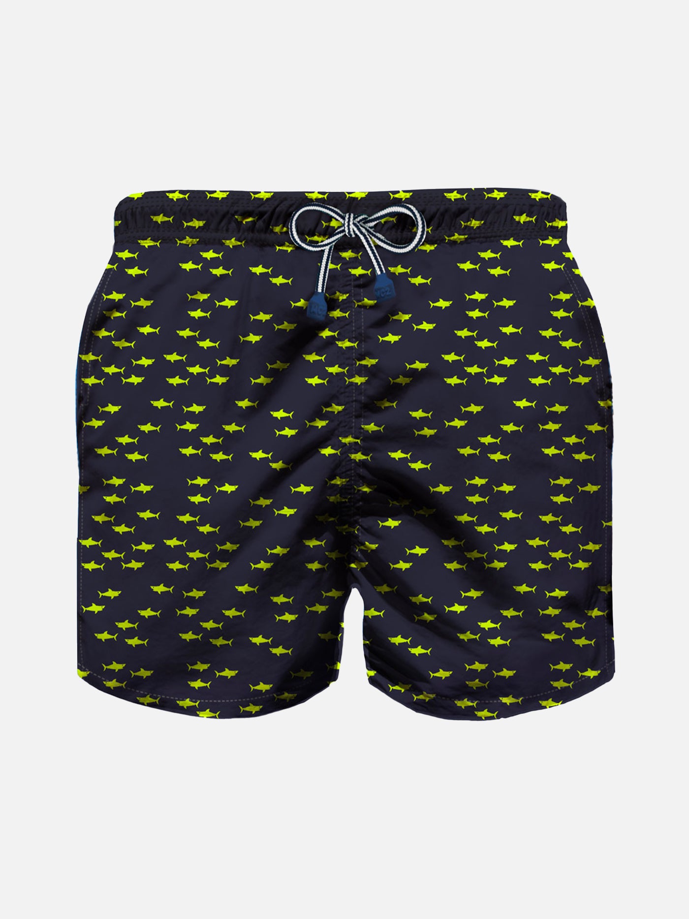 Boy light fabric swim shorts with sharks print - MC2 Saint Barth