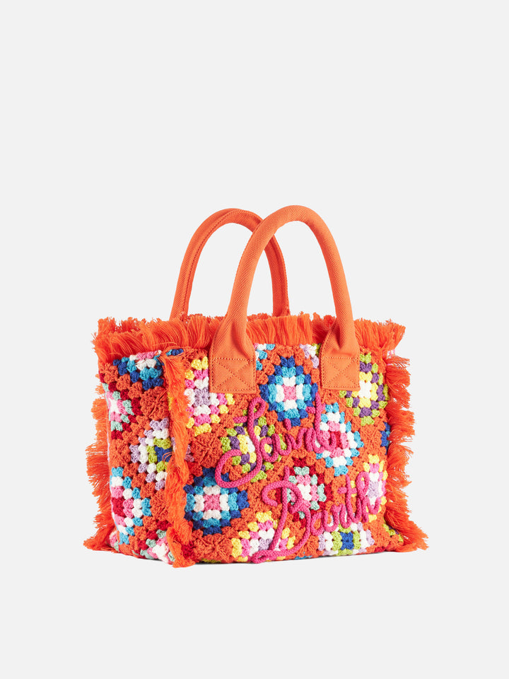 Colette Häkeltasche mit orangefarbenem Fliesenmuster