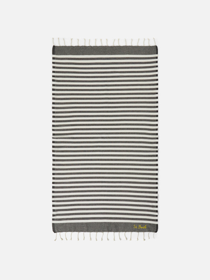Fouta classico a nido d'ape con righe