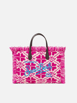 Colette wooly handbag with fair isle pattern