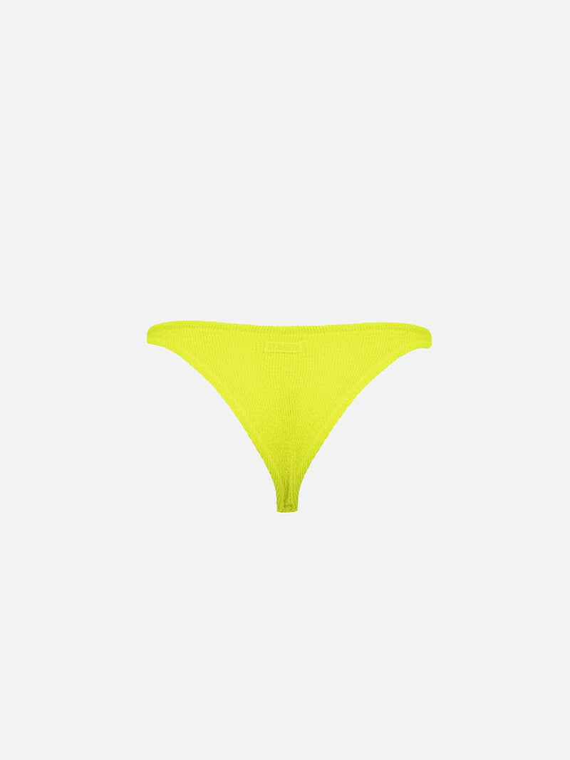 Slip da bagno da donna sgambato giallo fluo Naomi