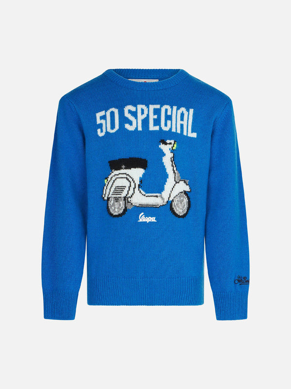 Boy crewneck sweater with Vespa print | VESPA® SPECIAL EDITION