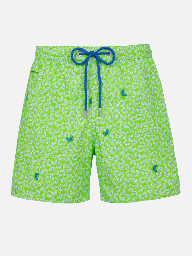 Man Comfort Light swim shorts with crabs print