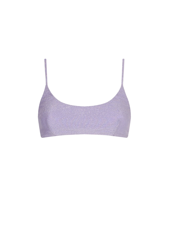 Fliederfarbenes Lurex-Bralette