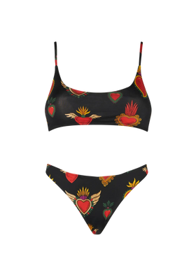 Bralette-Bikini mit heiligen Herzen für Damen