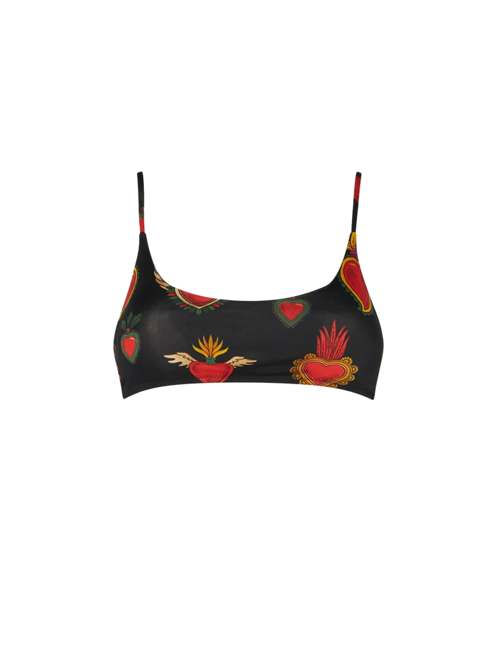 Sacred hearts print bralette - MC2 Saint Barth