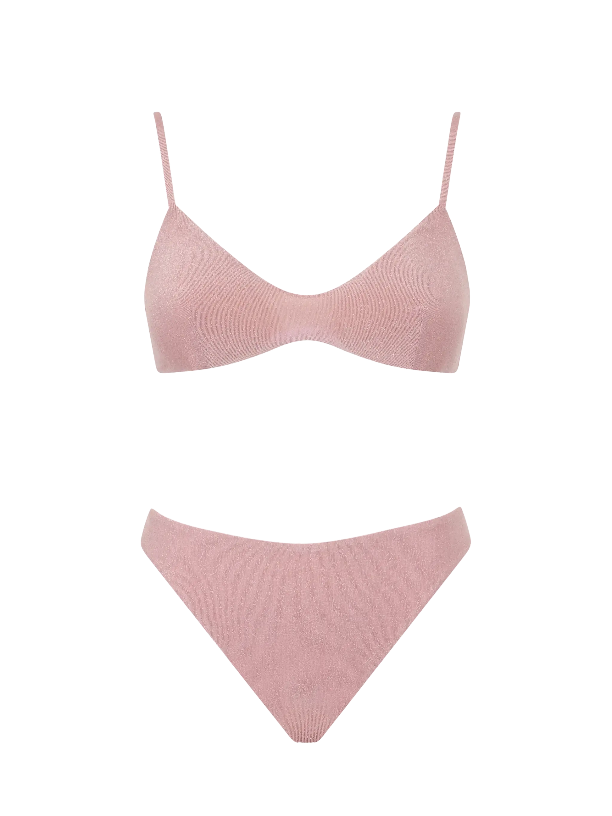 Pink lurex bralette bikini - MC2 Saint Barth