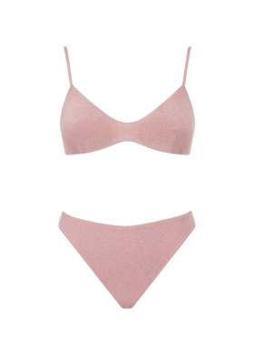 Pink lurex bralette bikini - MC2 Saint Barth