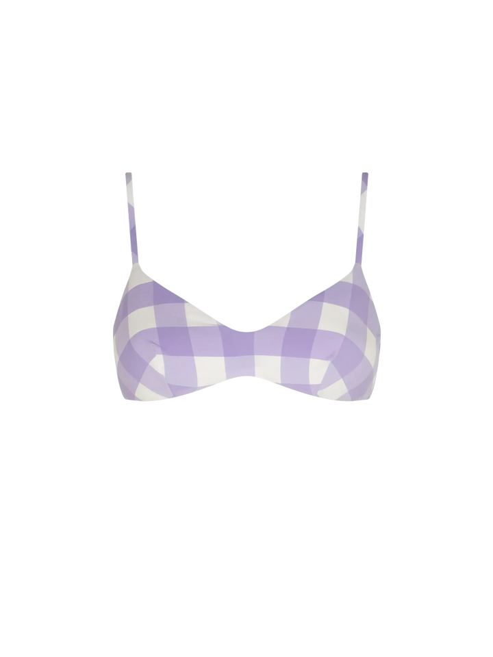 Lilac gingham bralette - MC2 Saint Barth
