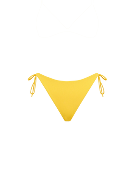 Yellow ribbed swim briefs