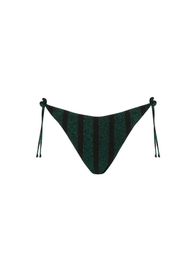 Slip mare donna con stampa rigata lurex