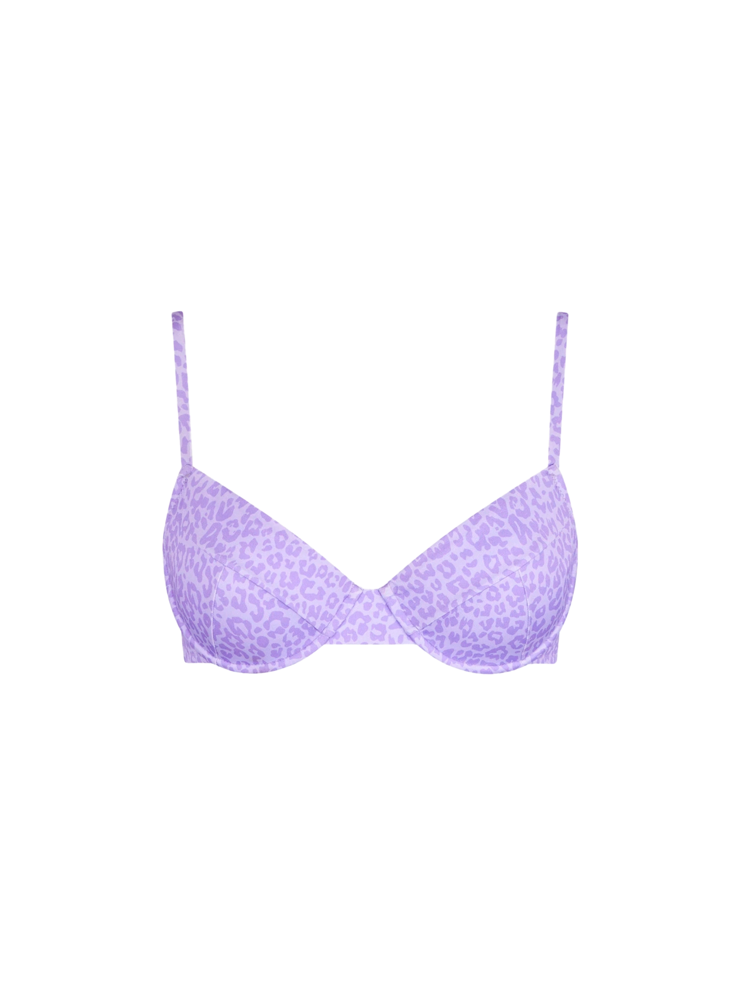 Bralette con ferretto animalier pastello