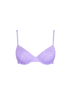 Bralette con ferretto animalier pastello
