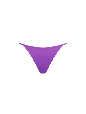Woman purple cheeky swim briefs