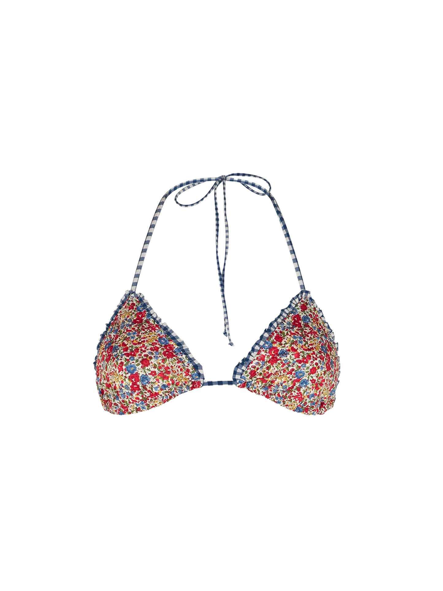 Woman ruffled triangle with Liberty print | Made with Liberty fabric