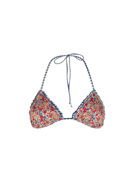 Woman ruffled triangle with Liberty print | Made with Liberty fabric