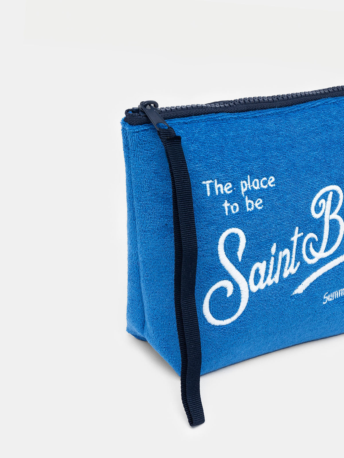 Pochette Aline in spugna bluette