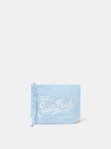 Hellblaue Frottee-Pochette Aline