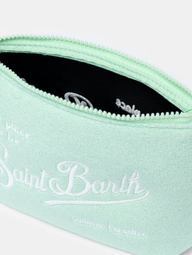 Pochette Aline in spugna verde salvia