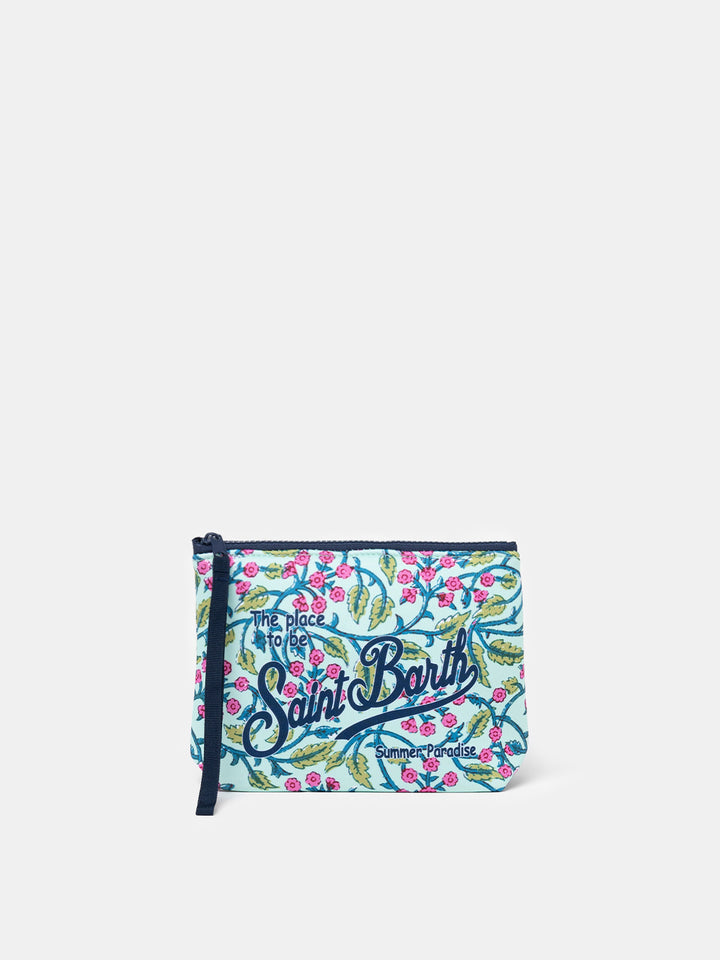Scuba-Pochette Aline mit Blumenprint