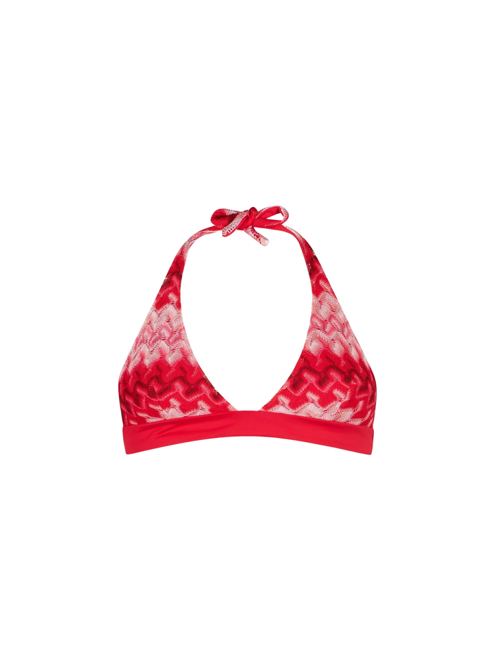 Red knitted triangle