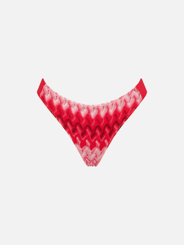 Rote gestrickte Chevron-Slips