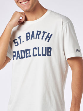 Man heavy cotton t-shirt with St. Barth Padel club - MC2 Saint Barth
