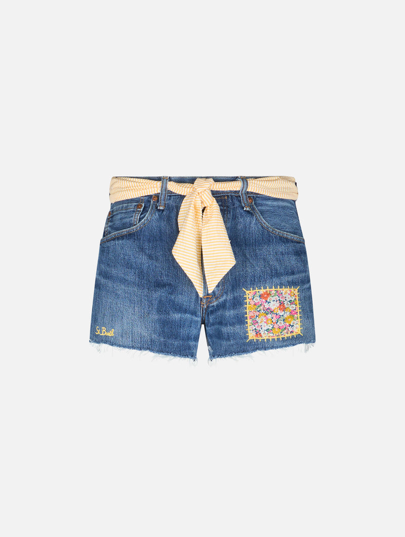 Woman Libby denim shorts Arizona | MADE WITH LIBERTY FABRIC