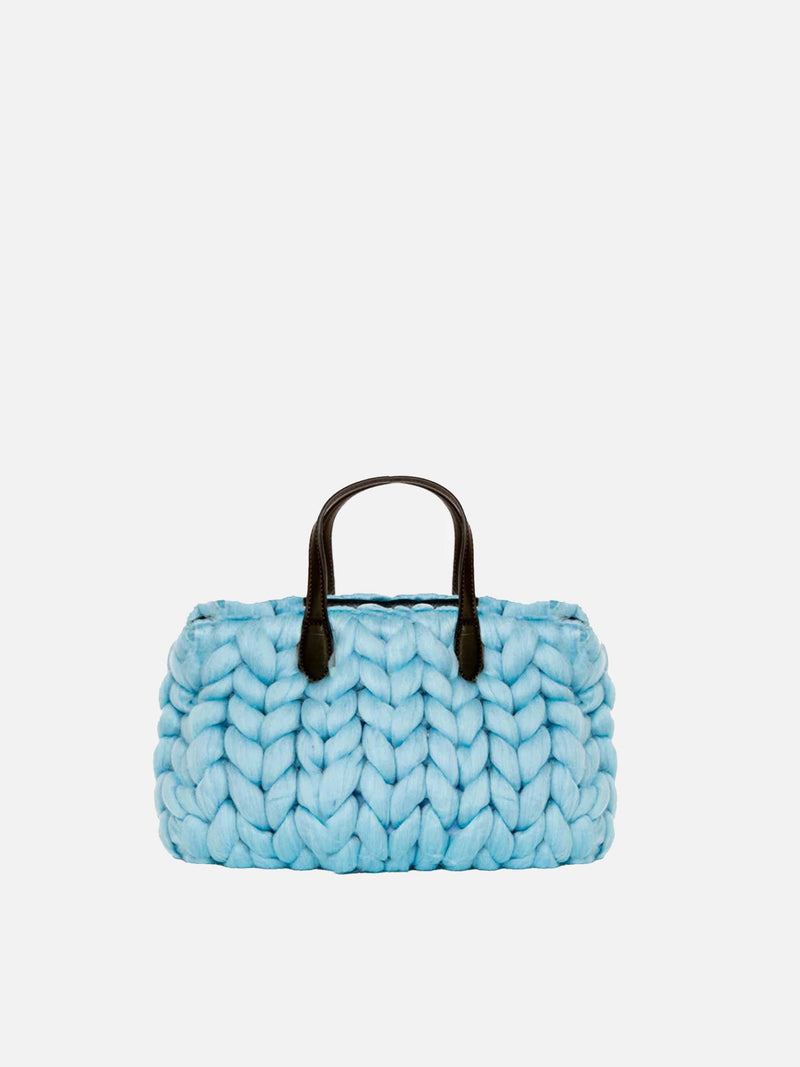 Light blue jumbo tricot Vivian handbag