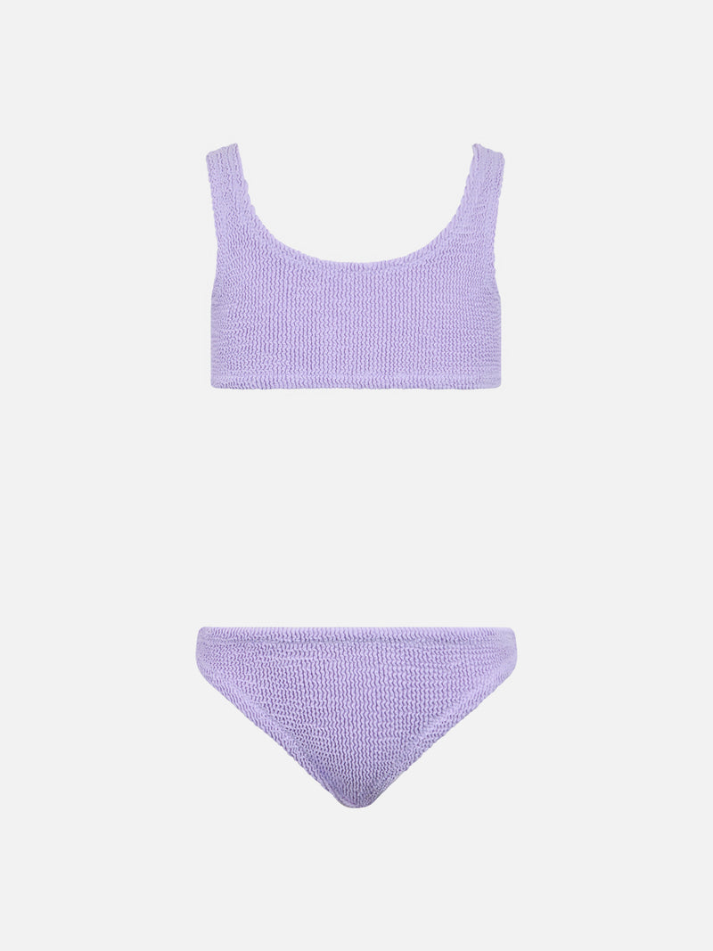 Girl lilac classic crinkle bikini Baker