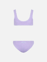 Girl lilac classic crinkle bikini Baker