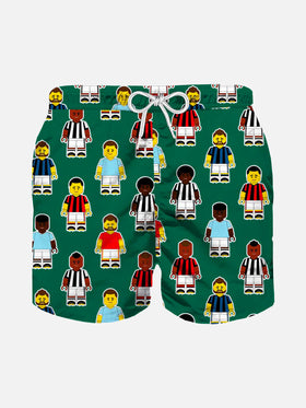 Costume da bagno da bambino con stampa calciatori