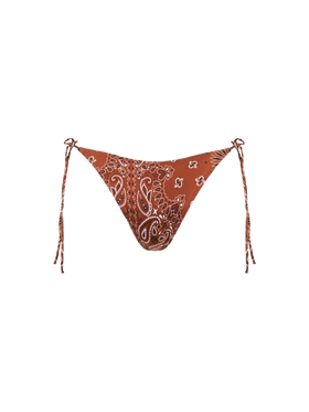 Woman swim briefs with bandanna print
