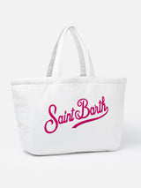 Borsa Beach Tote Double in spugna e cotone