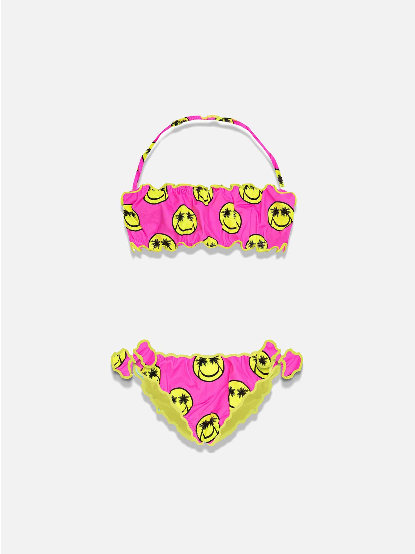 Girl bandeau bikini with smile print - MC2 Saint Barth