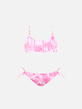 Toile de Jouy-Bralette-Bikini für Mädchen Jaiden