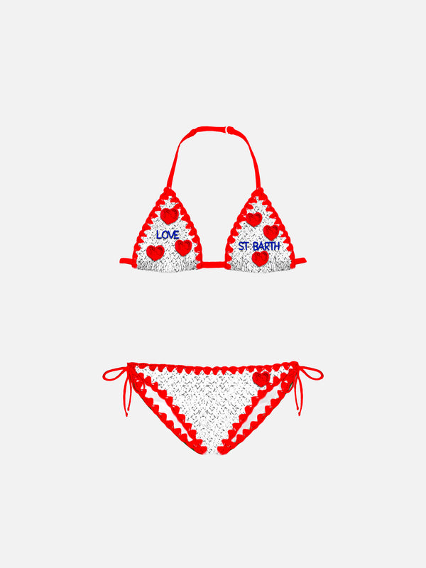 Girl bikini with hearts