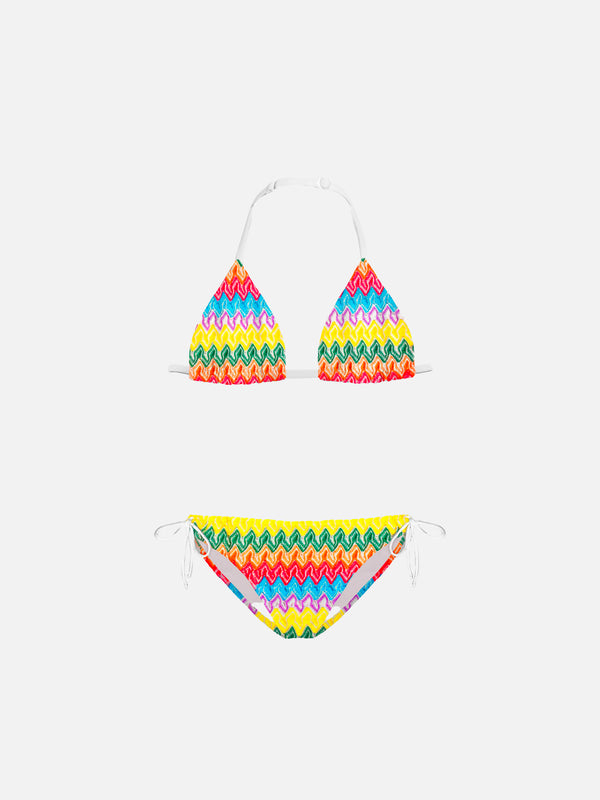 Girls Knit Bikini Chevron