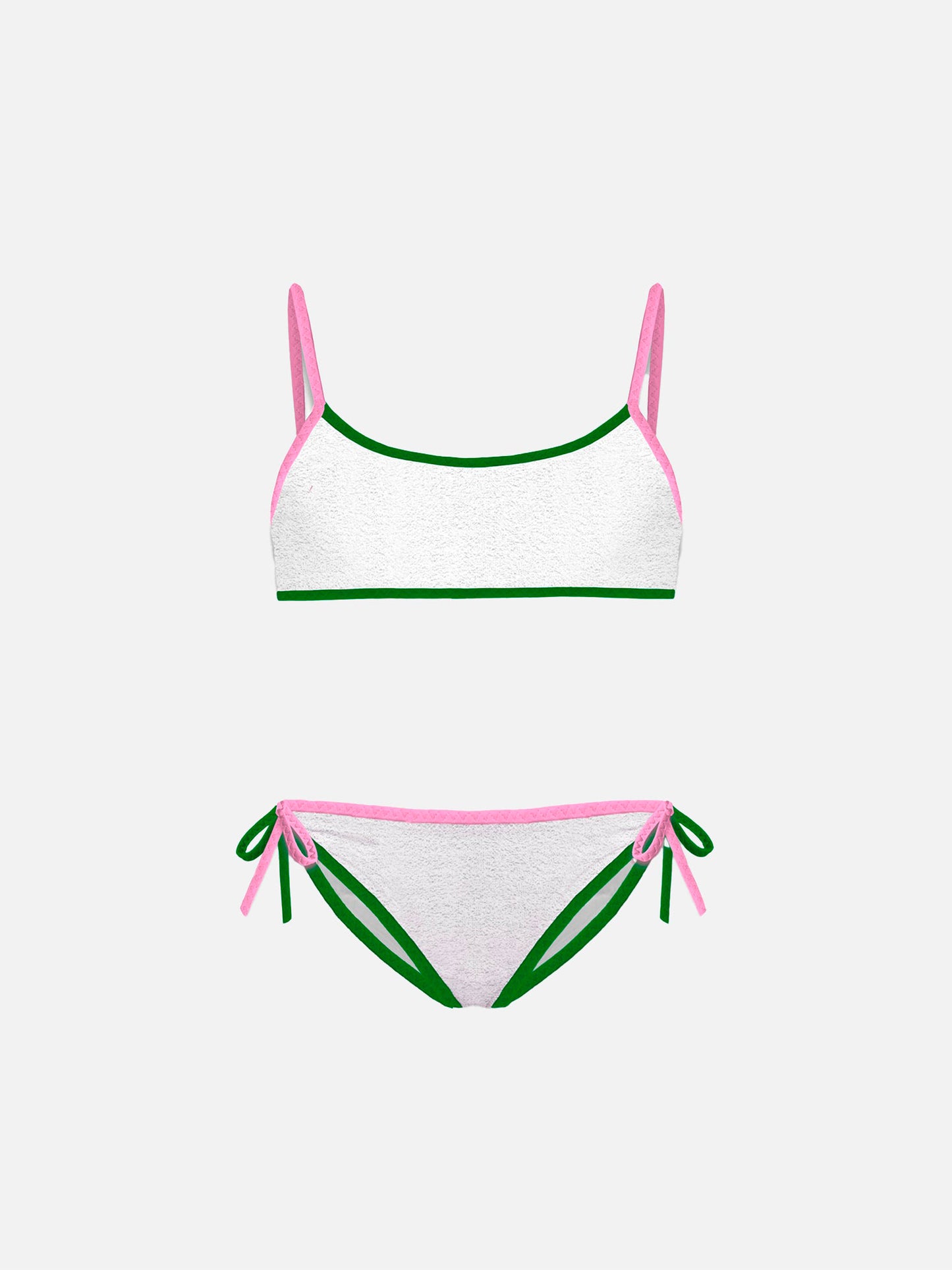 Frottee-Bralette-Bikini für Mädchen