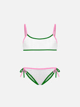 Frottee-Bralette-Bikini für Mädchen