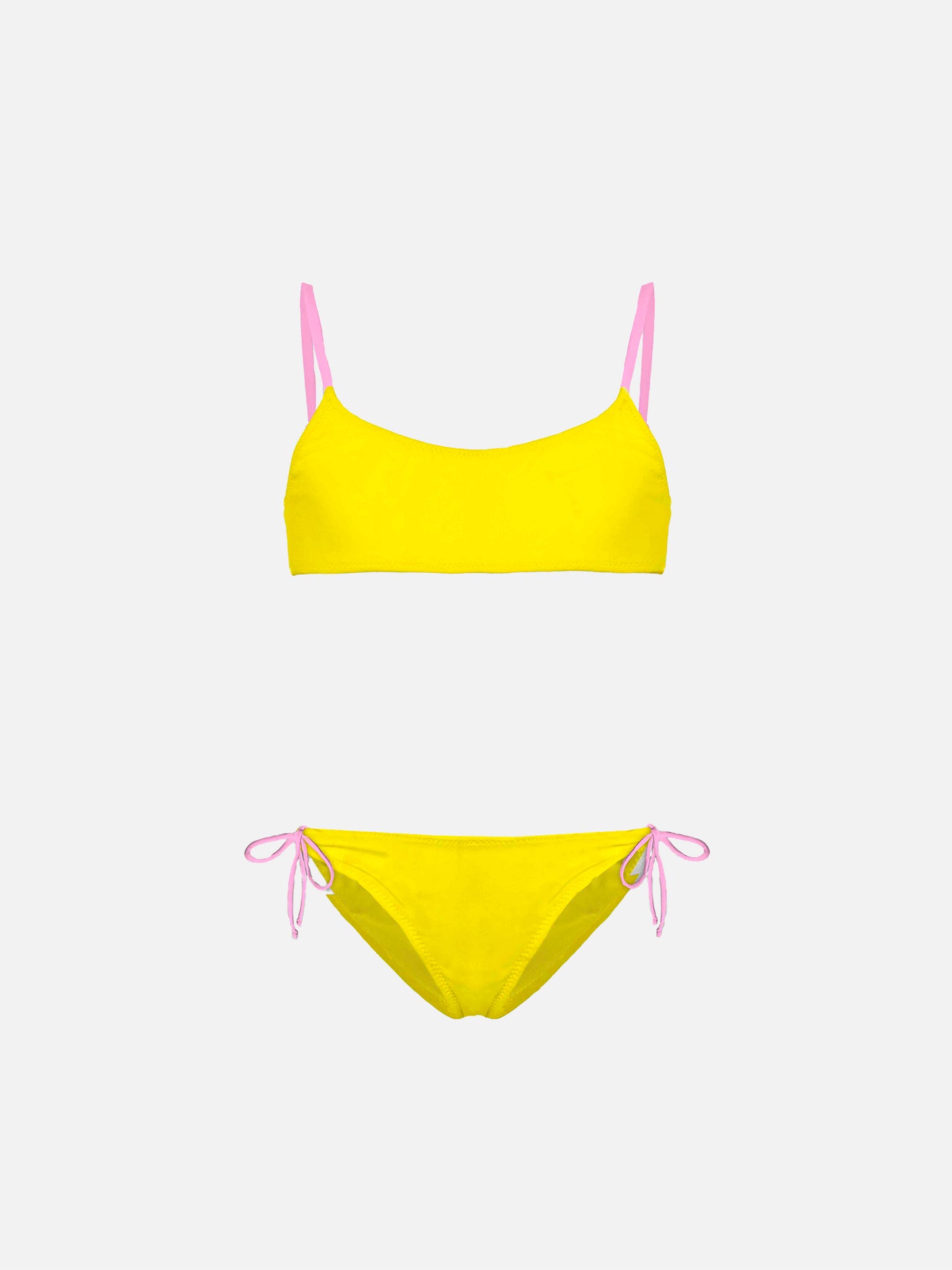 Girl's bralette bikini with St. Barth addicted embroidery - MC2 Saint Barth