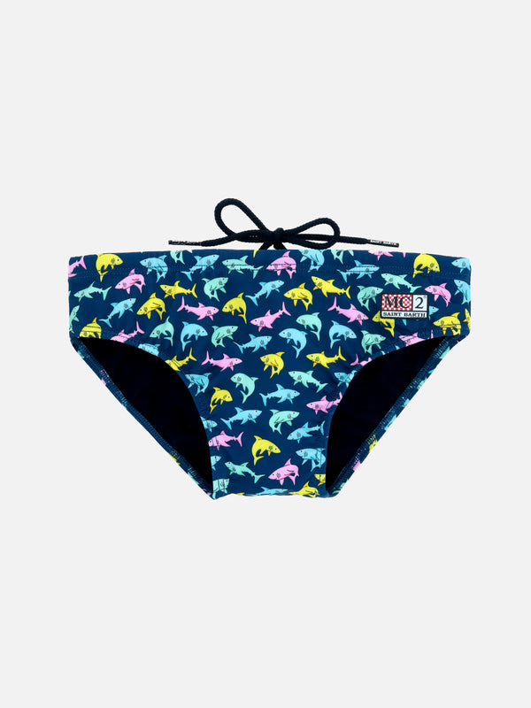 Slip da bagno da bambino Billy con stampa squali