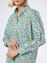 Woman cotton shirt Brigitte with flower print